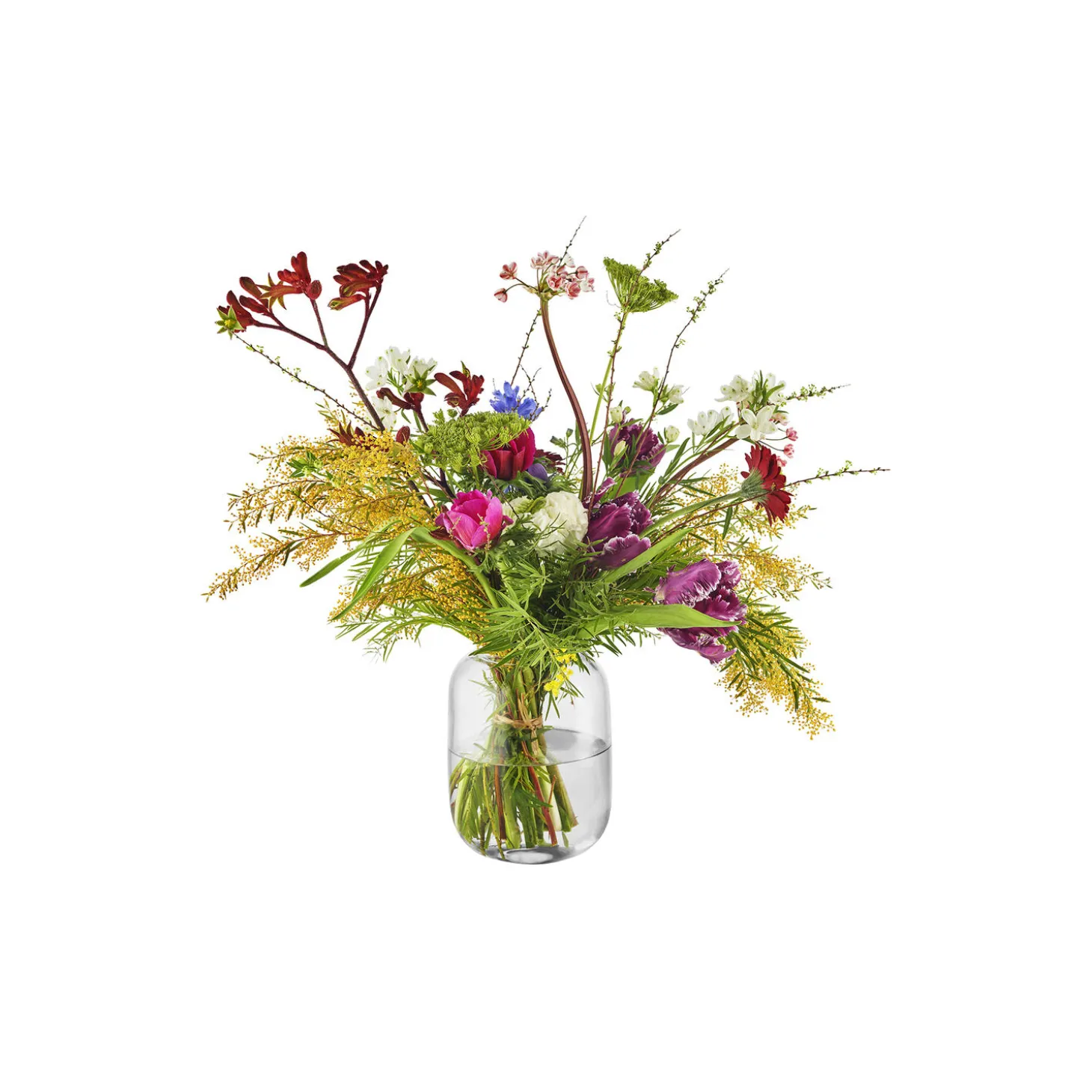 Acorn vase, clear