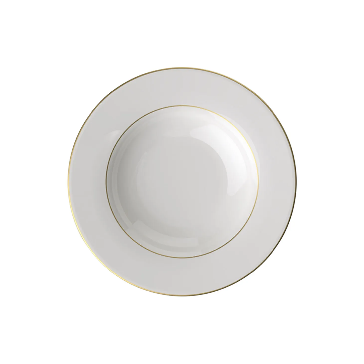 Anmut Gold Dyb Tallerken Ø 24 cm, hvid/guld