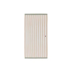 Block Striped Towel, moonbeam/white/vintage green