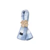 Checked Recycled Cotton Oxford Napkin, blue/white
