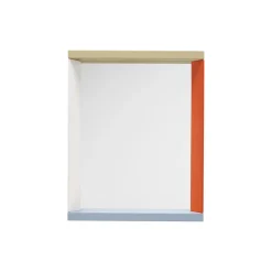 Colour Frame Mirror Small, blue/orange