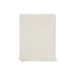 Cotton plaid, pure ecru