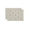 Dækkeserviet Christmas Hearts Embroidery 2-pk, red
