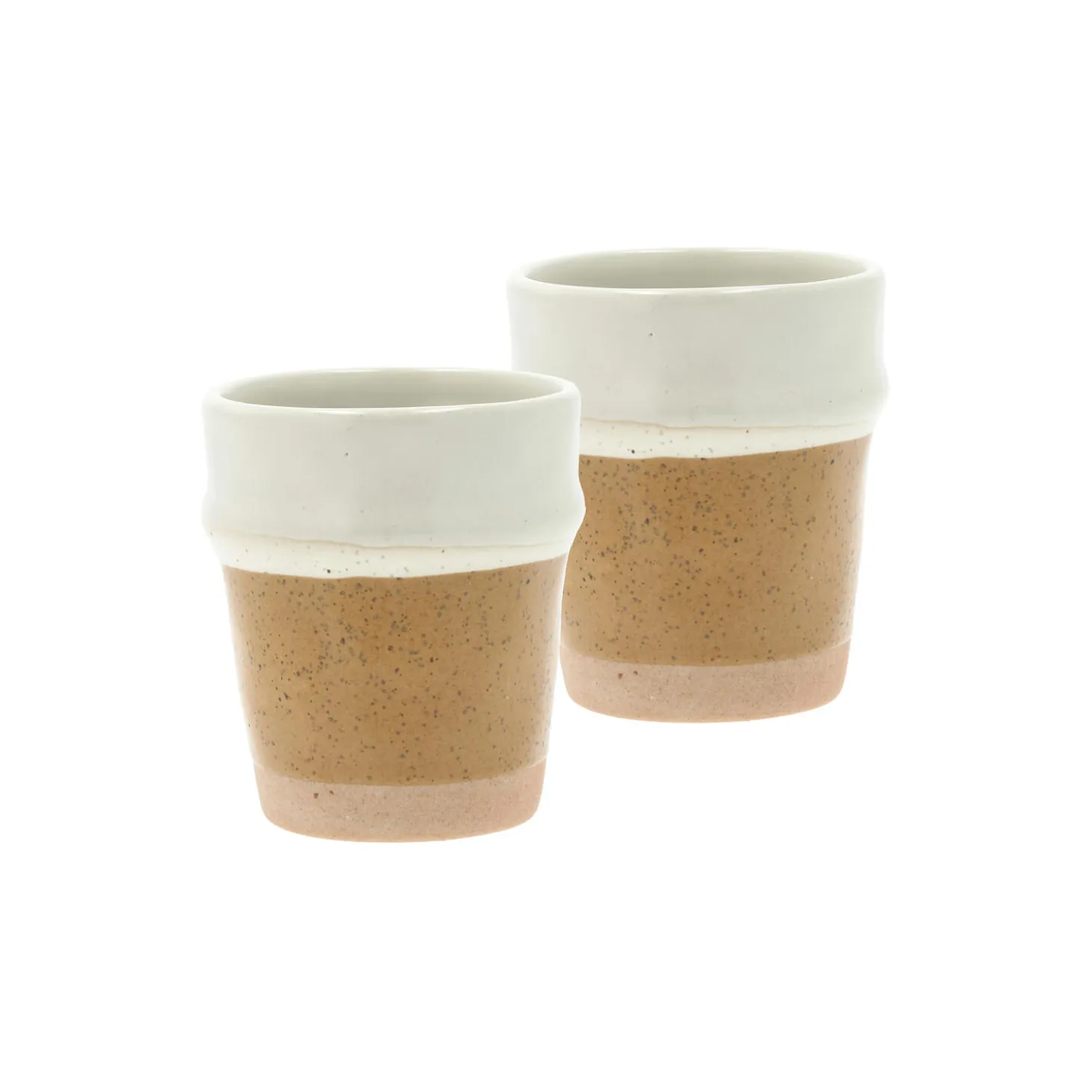 Evig espressokop 2 stk., amber/creme