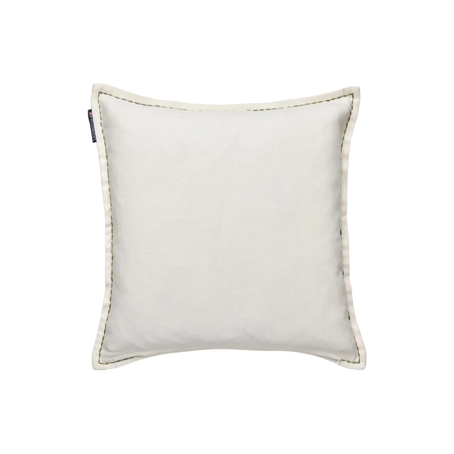 Flowers Bloom Linen/Cotton Cushion Cover, white/eucalyptus/pink