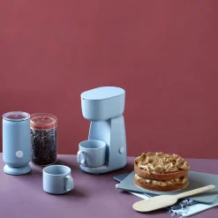 FOODIE elektrisk mælkeskummer, dusty blue