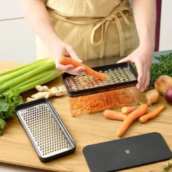 GRATE-IT rivejern med beholder, black
