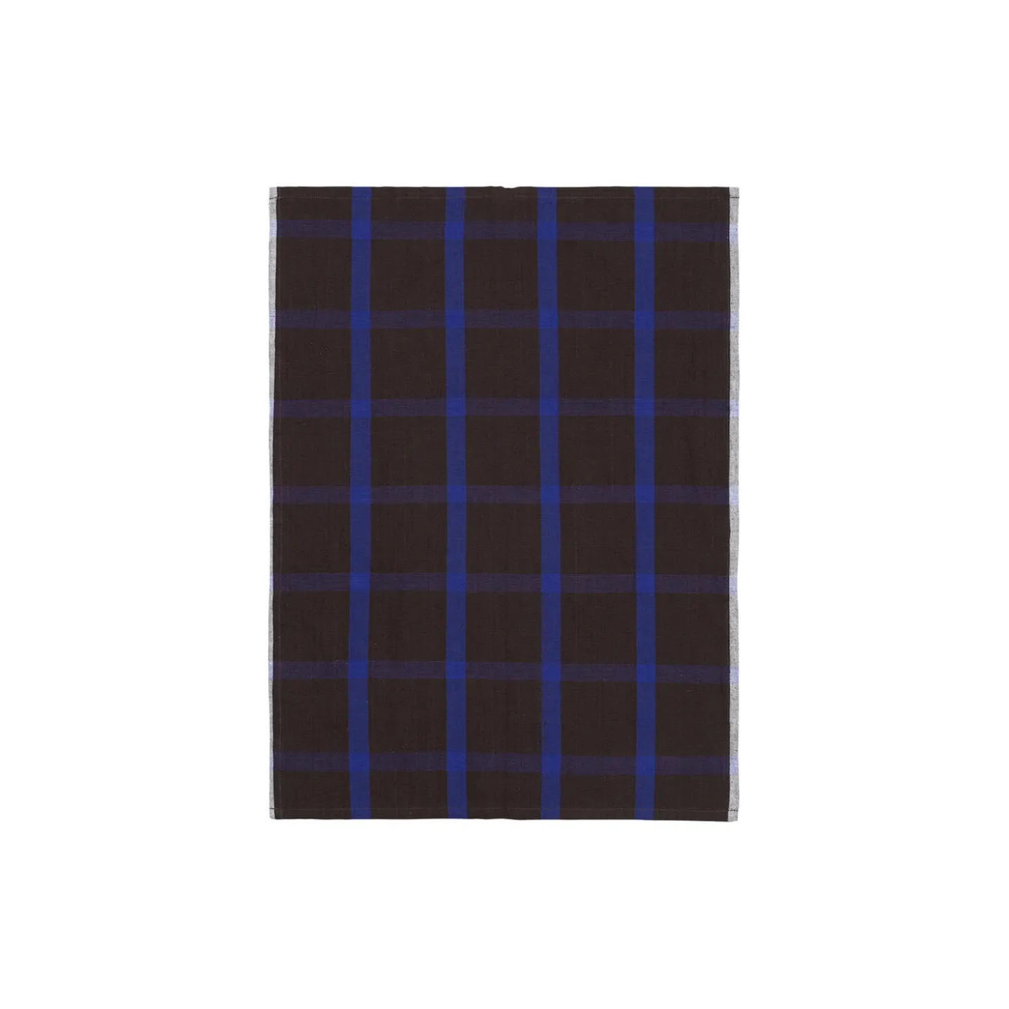 Hale Tea Towel, chocolate/bright blue