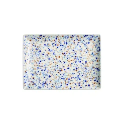 Helle A4 tallerken, blue-brown