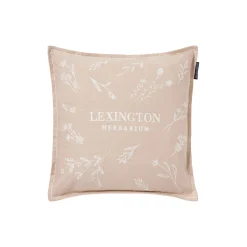 Herbarium Linen/Cotton Cushion Cover, beige/white