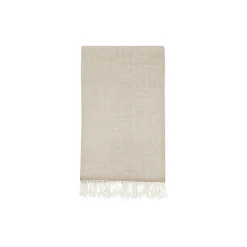 HERRINGBONE Throw, dark sand/white