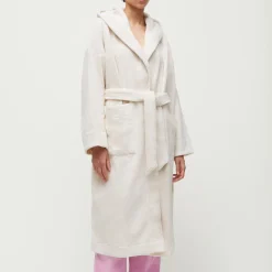 Hooded Bathrobe Terry, pure ecru