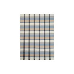 Intersection plaid, ocean blue/white/grey