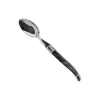 Laguiole Tradition spiseske, sort horn struktur