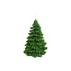 LED candle Christmas tree, olive green