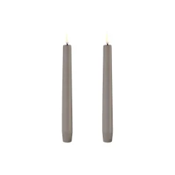 LED Classic Taper Candle 20 cm 2 pcs, sandstone