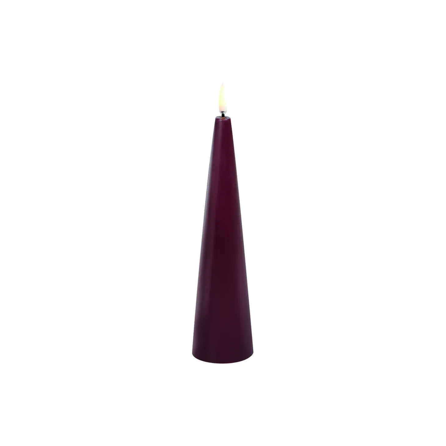 LED cone candle, wine red