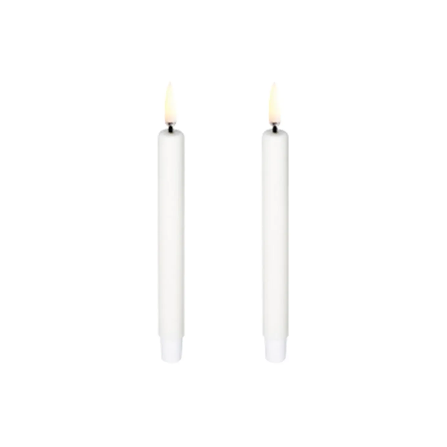 LED Mini Taper Candle 14 cm 2 pcs, nordic white
