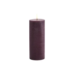 LED Pillar Candle 20 cm, plum