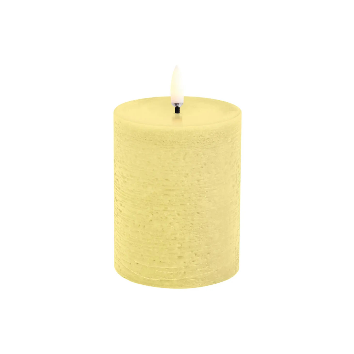 LED Pillar Candle 10 cm, wheat yellow