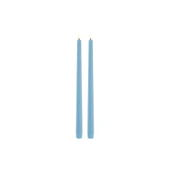 LED Slim Taper Candle 32 cm 2 pcs, sky blue