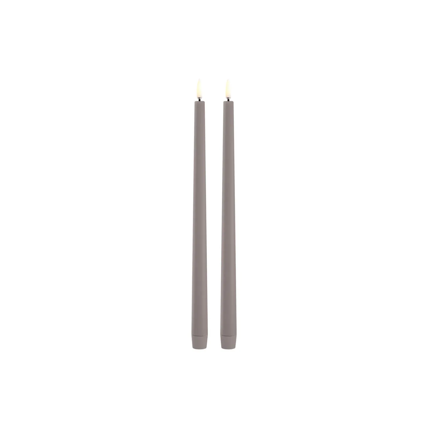 LED Slim Taper Candle 32 cm 2 pcs, sandstone