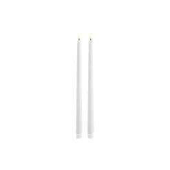 LED Slim Taper Candle 2 stk., nordic white
