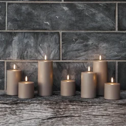 LED udendørs bloklys 10 cm, sandstone