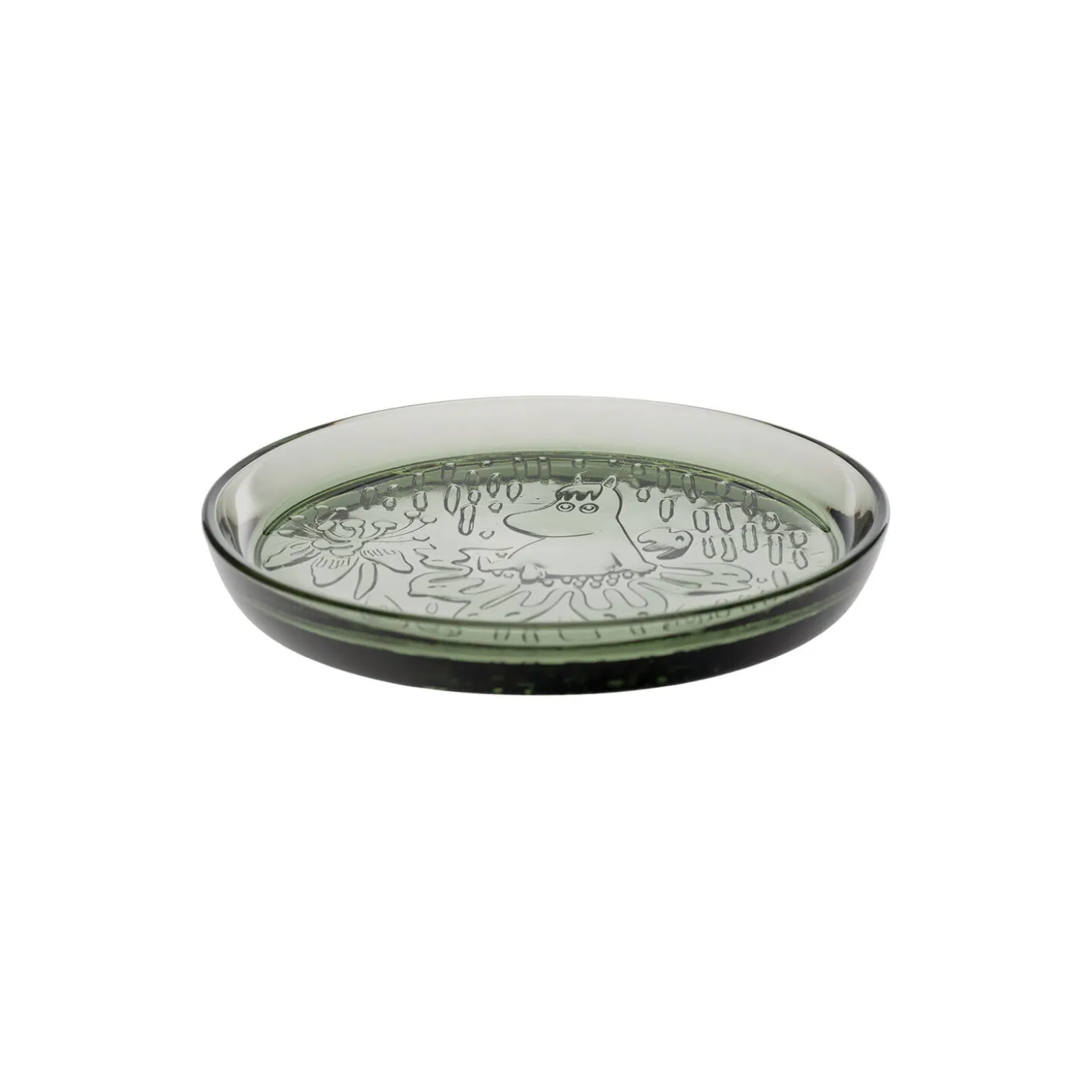 Mumi glastallerken Ø 17 cm, pine green