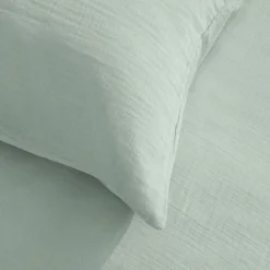 Muslin sengesæt, reseda grøn