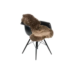 Newzealandsk korthåret & krøllet lammeskind, taupe