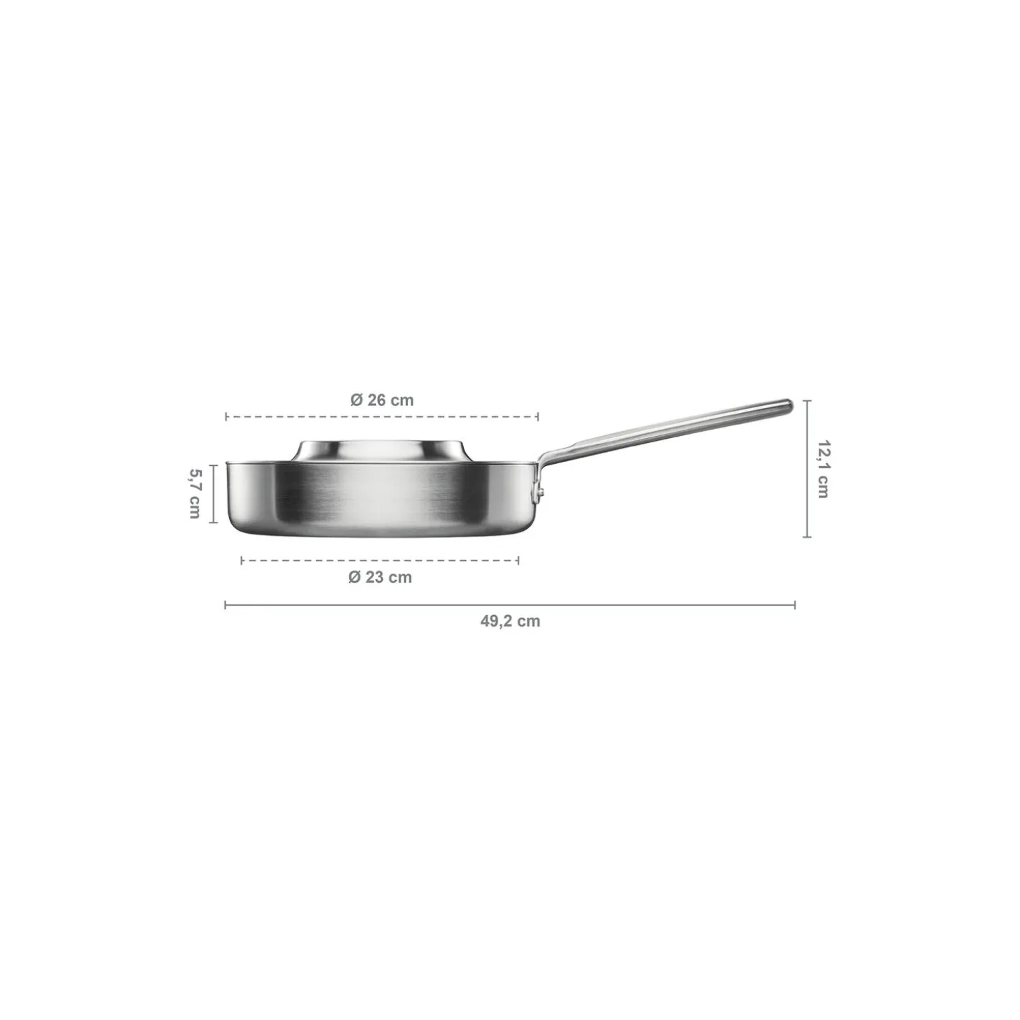Norden Steel sauterpande med låg Ø 26 cm