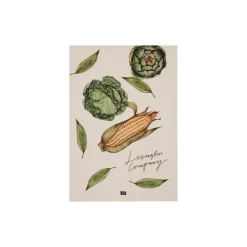 Organic Cotton Kitchen Towel, white/olive