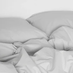 Percale sengesæt, lysegrå