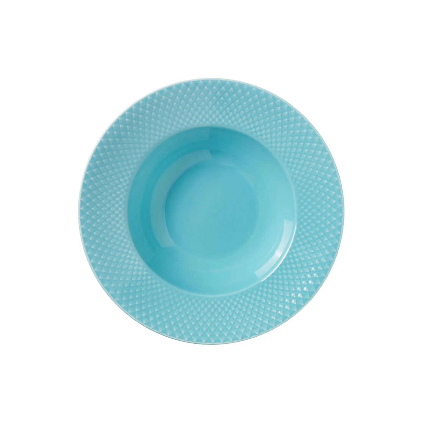 Rhombe Color dyb tallerken Ø 24,5 cm, turkis
