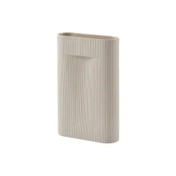 Ridge Vase, beige