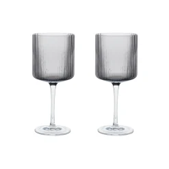Ripple Rødvinsglas 2 stk., smoked grey