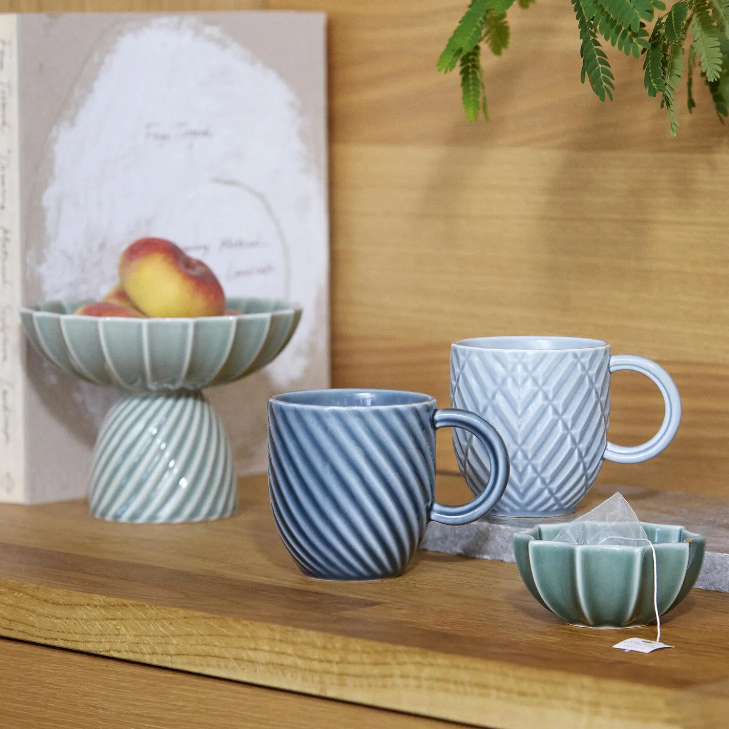 Samsurium Art deco krus, blue/grey