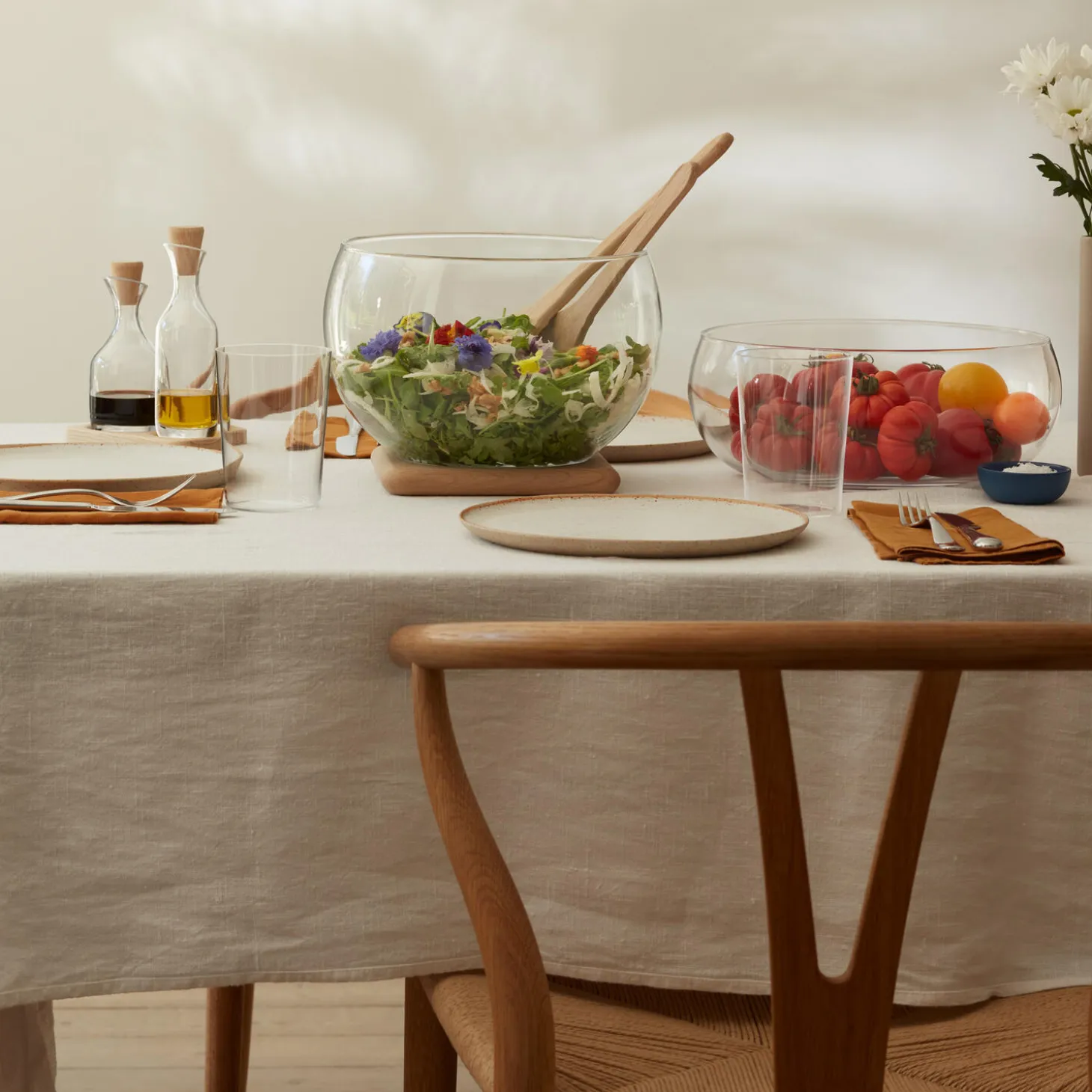 Serve glasskål