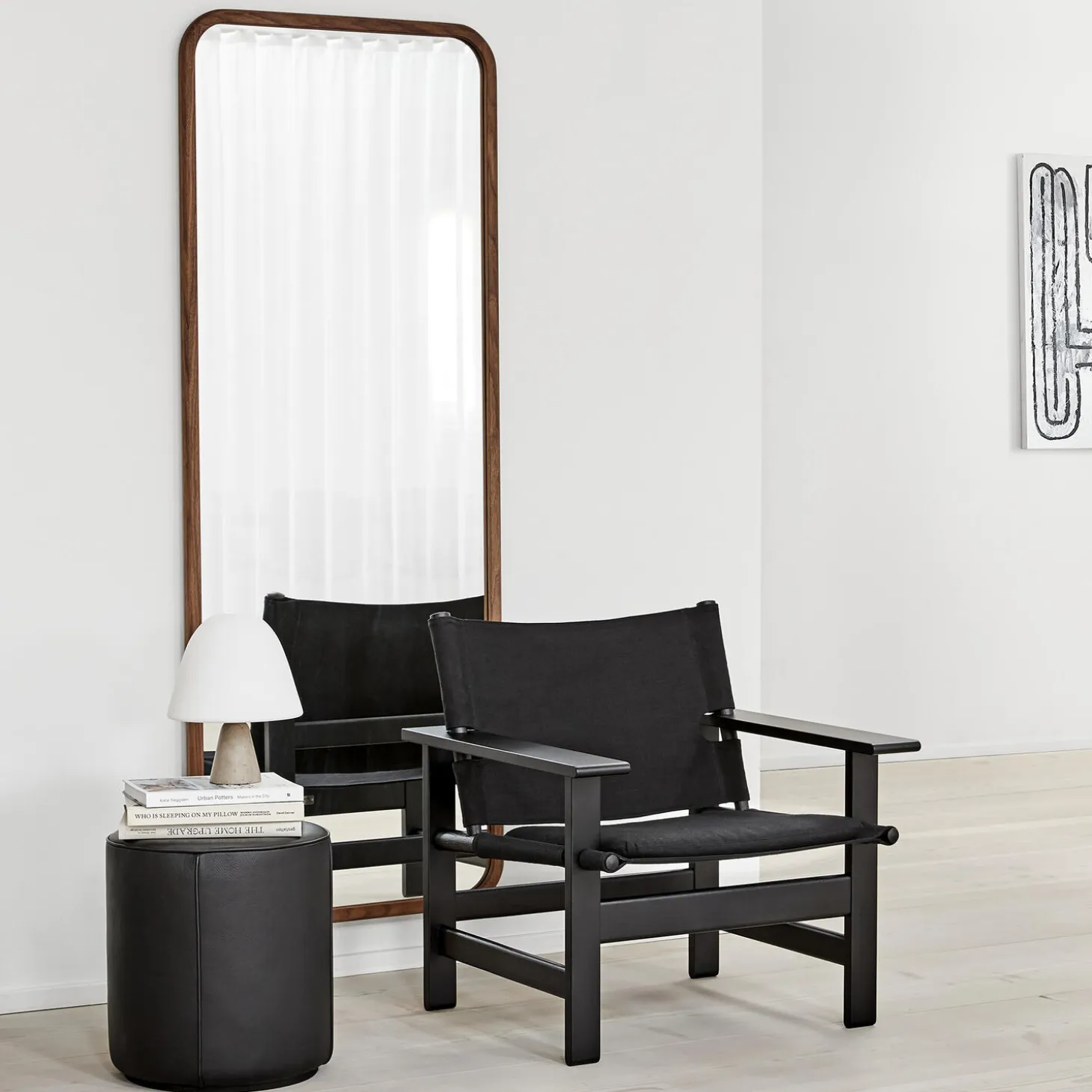 Silhouette spejl 70x180 cm, oiled walnut