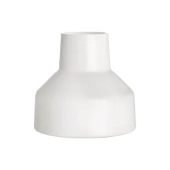 Solare kort vase, hvid