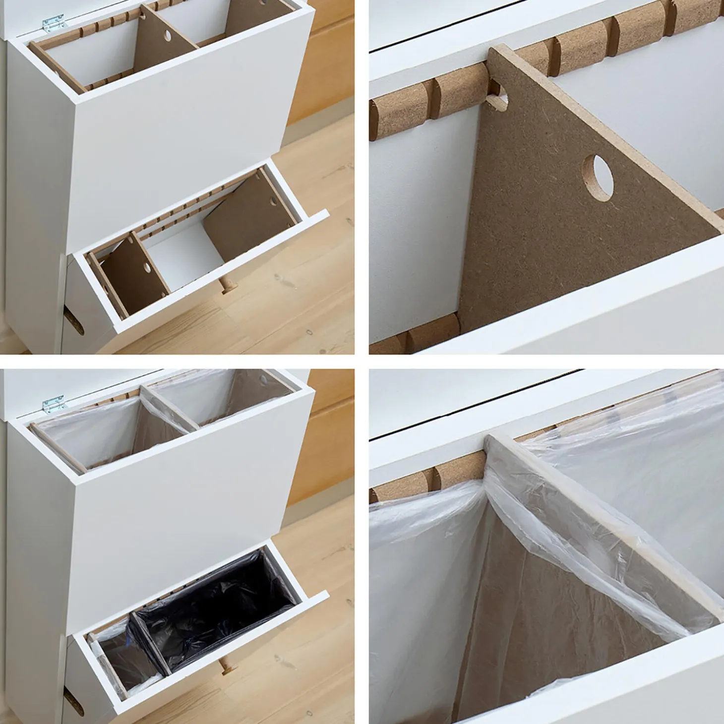 SORTED Standard Tall affaldssortering, snow white