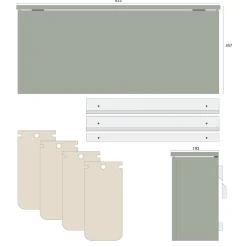 SORTED Standard Wide affaldssortering, reed green
