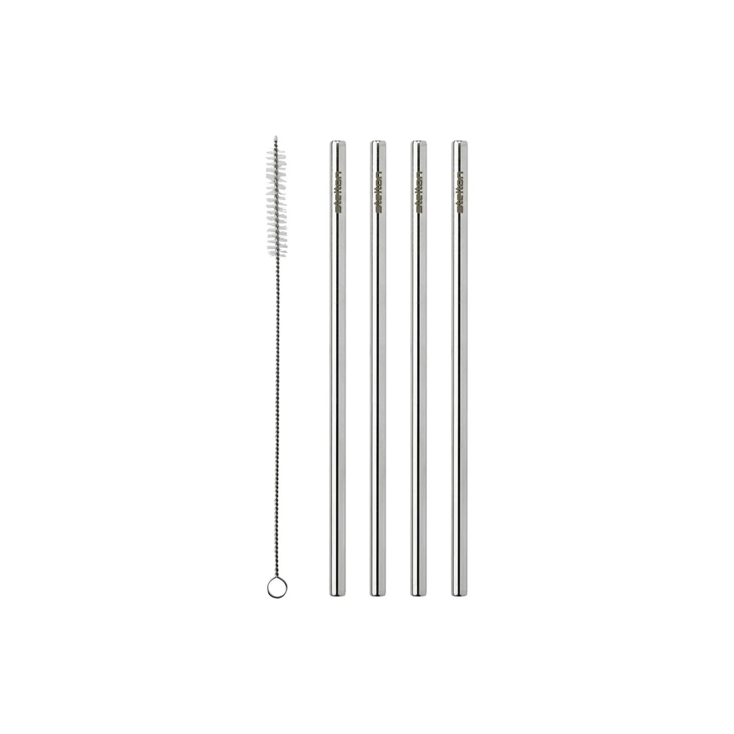 Stelton genanvendelige sugerør 4 stk., steel