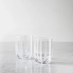 Stripe glas, white stripes
