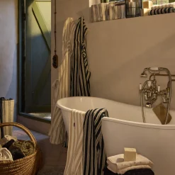 Striped Terry Towel, lt beige/off white