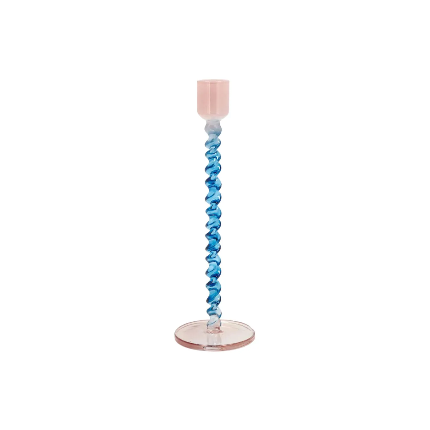 Styles glaslysestage, blue/rose