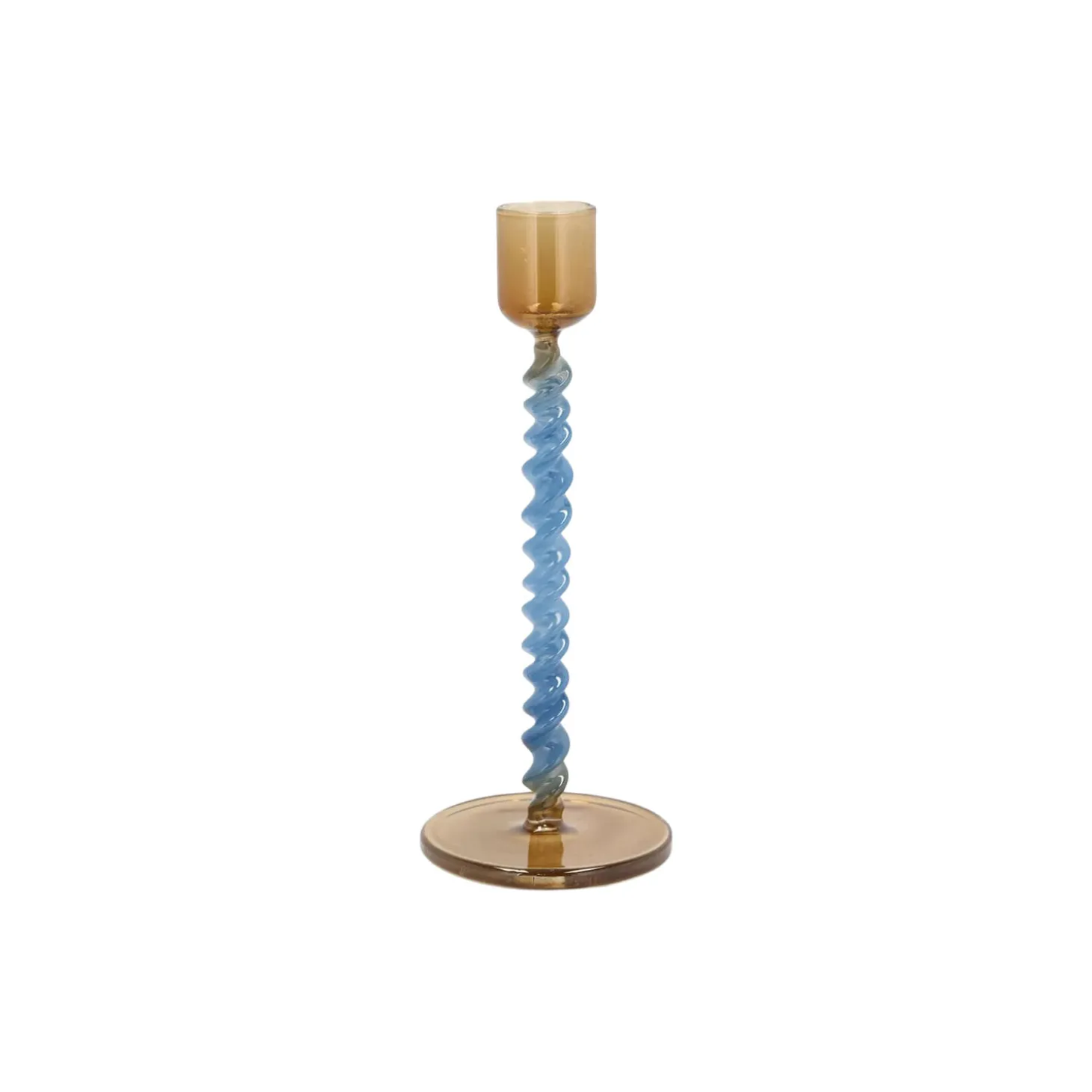 Styles glaslysestage, blue/amber