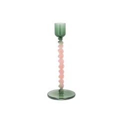 Styles glaslysestage, green/rose