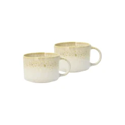Styles krus med hank 2 stk., creme/sand